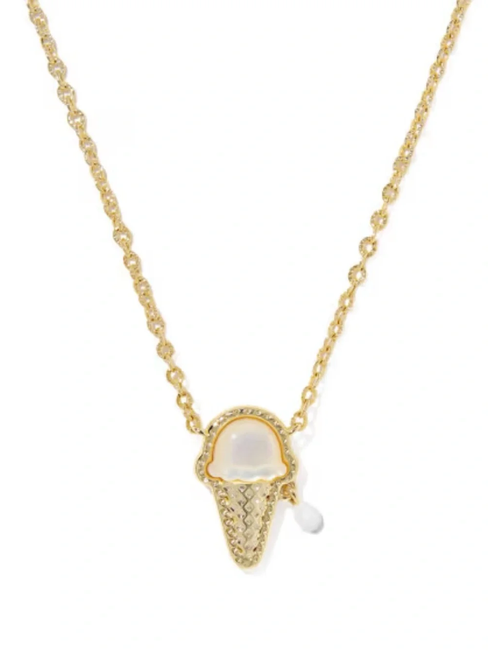 NWT! Kendra Scott 14K gold over brass Ice-Cream Cone Reversible Necklace Pendant